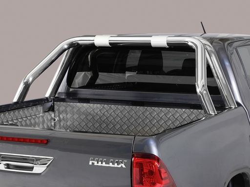 [4M-HILUX-21SSRB#] Toyota Hilux 2021- double cab single hoop sports bar - polished