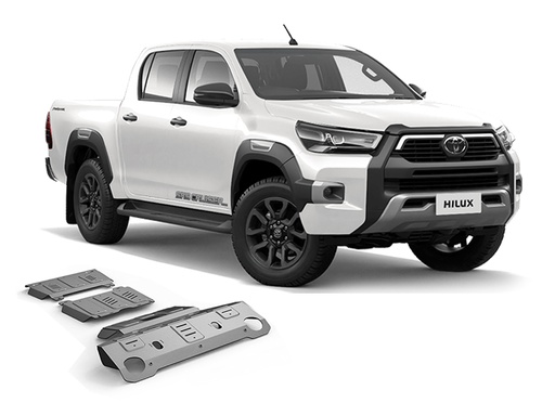 [4M-HILUX-21UBP#] Toyota Hilux 2021- 4mm alloy underbody skid plates