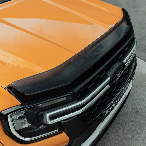 [4M-RANG23DBL/BONNGRD/DRKSMOKE#] Ford Ranger 2023- Bonnet protector in a dark smoke finish