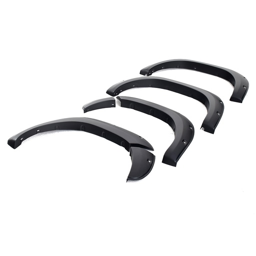 [4M-HILUX-21ARCHESV.1-MATTB#] Toyota Hilux 2021- GT Style wheel arches in matt black with gloss black detail