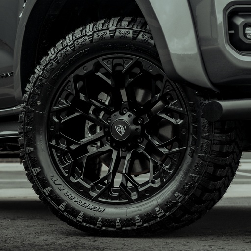 [4M-20X9.56X139ET14CB106.1/SCORP2/HILUX#] Toyota Hilux 20" Predator Scorpion - Black alloy wheel