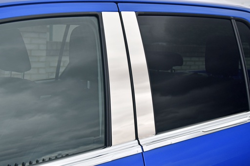 [4M- HILUX-16CDPT#] Stainless steel door pillar trims for the Toyota Hilux 2016-