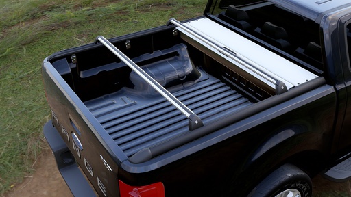 [4M-RANG5MTROLLCROS#] Ford Ranger MT roll silver cross bars (75kg load limit)