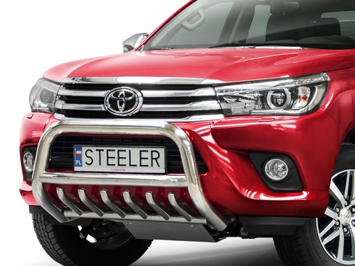 [4M-HILUX16DKUN-R1570-00#] Toyota Hilux front bar - stainless steel A-Bar with Axle bar