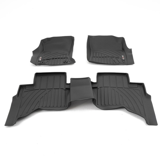 [4M-HILUX16-AUTO-ULTRATRAY/LHD#] Toyota Hilux 2016- D/CAB 3D Ultra-Tray Mats - SET - Automatic transmission - LHD Cars