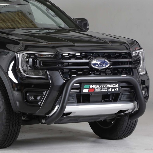 [4M-RANG23ABAR76EUMACHB#] Ford Ranger 2023- 76MM Black bull bar