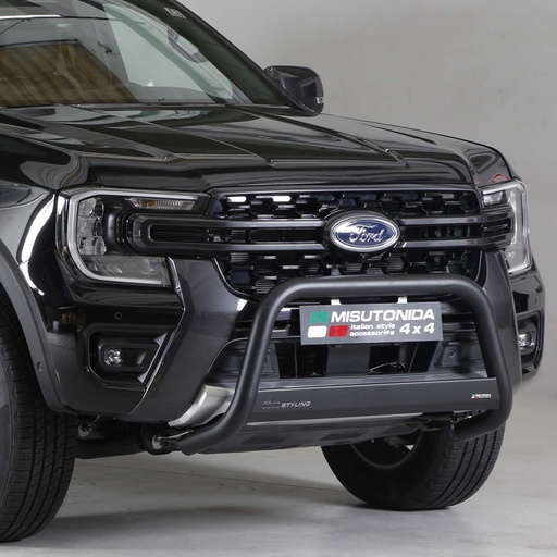 [4M-RANG23ABAR63EUMACHBL#] Ford Ranger 2023- 63MM Black A-frame bull bar