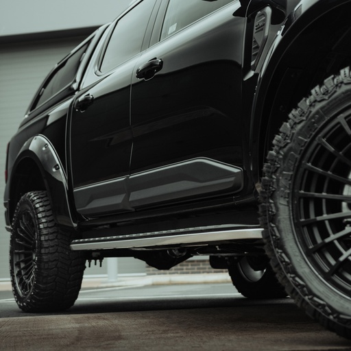 [4M-RANG23/DBL/DOORARMOUR/MB#] Ford Ranger 2023- Side Body Door Armour - Matt black finish