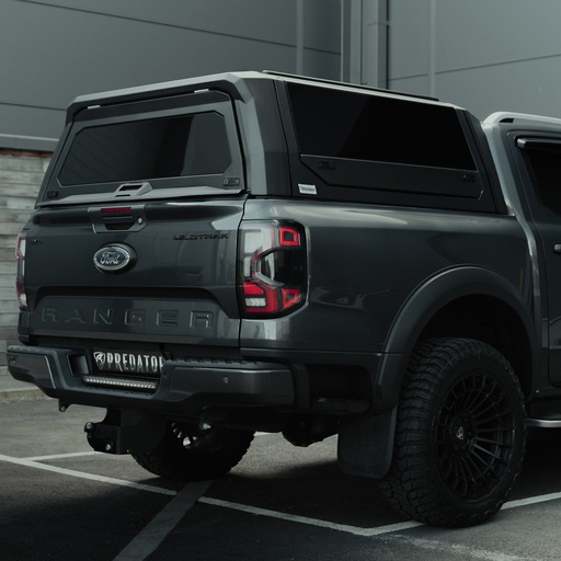 [4M-RAPTOR23-TOMAHAWK.V1#] Ford Raptor 2023- Tomahawk adventure canopy - Aluminium black Rhino coated