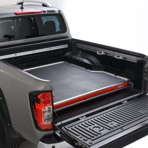[4M-RAPTOR19SLIDINGBEDTRAYBLACK3#] Ford Raptor 2019-2022 Full-width load bed slide - Rhino deck finish