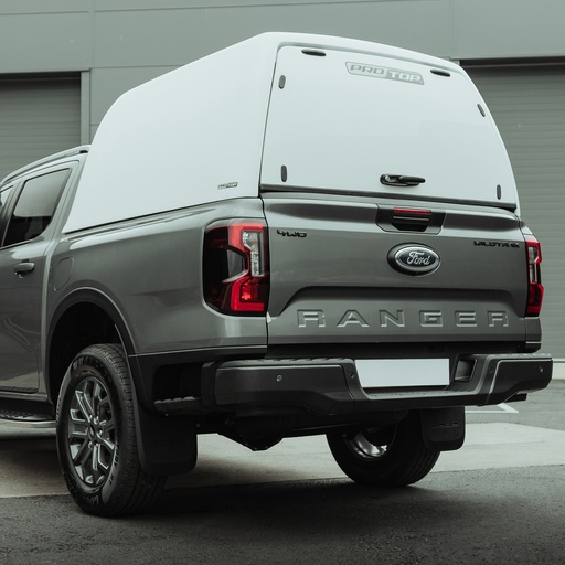 [4M- RANG23DBL/HIGH/TRADESMAN/FRP/PN3GZ#] Ford Ranger 2023- ProTop high roof tradesman canopy with solid door in frozen white