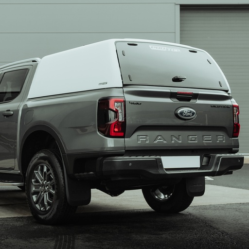 [4M-RANG23DBL/TRADESMAN/GLASS/PN3GZ#] Ford Ranger 2023-ProTop Tradesman canopy with glass door in frozen white