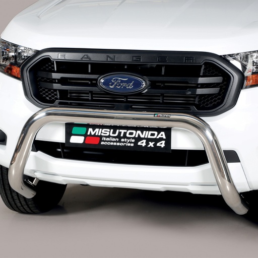 [4M-RANG5ABAR76EUMACH-ALL#] Ford Ranger 2019-2022 76MM Stainless steel A-Frame bull bar
