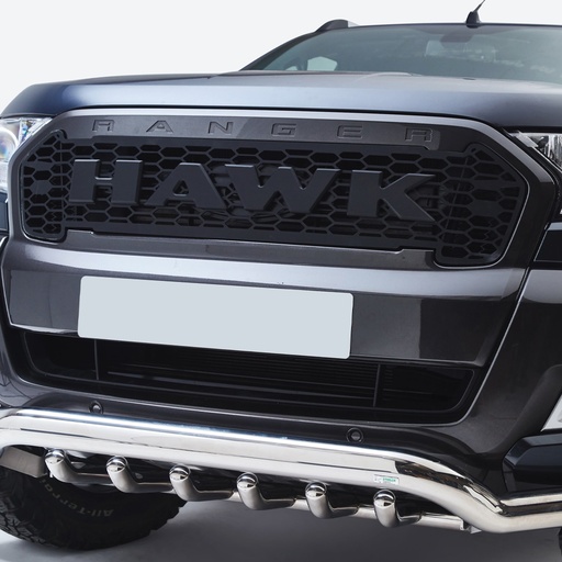 [4M-RANG5-19HAWKGRILL#] Ford Ranger 2019- Raptor style grille with Hawk Logo (Wiltrak model only)