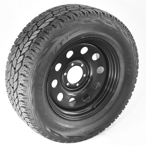 [4M-1886139110BLKMODRANG5] 18" Black modular steel wheels - wide offset