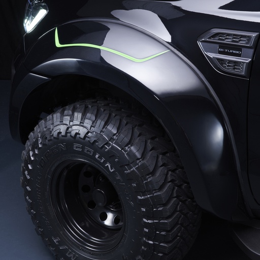 [4M-RANG5-19DBLWAEXTREME/GLGR#] Ford Ranger Ultra-wide wheel arch extensions - 150MM/ 6" wide gloss primer