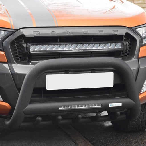 [4M-RANG516ABAR90MMBLKABLIGHT#] Ford Ranger 2016-2019 90MM black A-bar with axle bars and LED lights