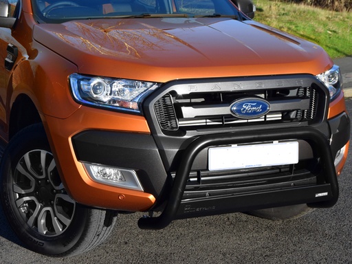 [4M-RANG5ABAR25EUMACHBL16#] Ford Ranger 2016-2019 63MM black A-frame bull bar