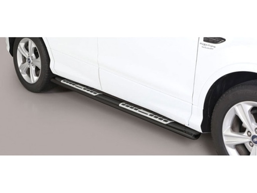 [4M-KUGA-17/DSP/420/1X/STAIN#] Ford Kuga 2016- Stainless steel side bars with alloy rubber treads