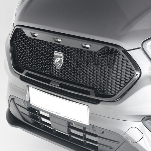 [4M-CUSTOM18-GRILLEV.2#] Ford Transit Custom Ford gloss black Predator grille 2018-