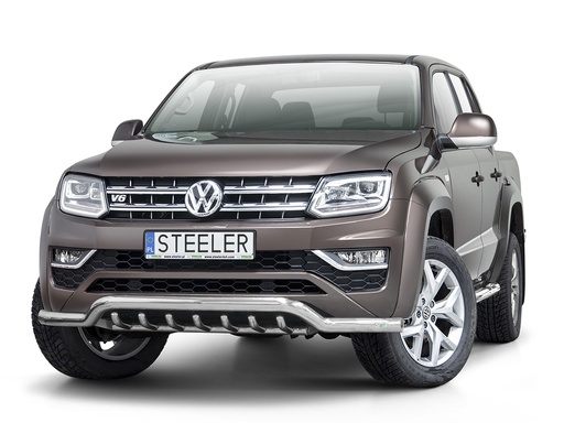 [4M-AMAR-17/V6/SPOILERBAR/AX/BARS/STST#] VW Amarok 2017-2020 Stainless steel spoiler bar with axle bars