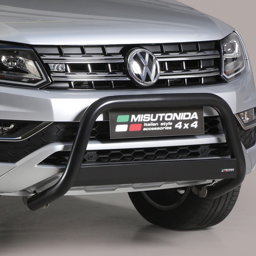 [4M-AMAR1ABAR2.5EUMACHBL#] VW Amarok 2011-2020 63MM Black A-Frame bull bar