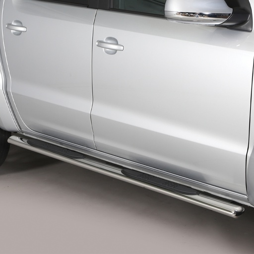 [4M-AMOR1SSSB#] VW Amarok 2011-2020 Stainless steel side bars with oval steps