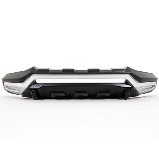 [4M-L200-19FRONTBUMPER/MATTBLK#] Mitsubishi L200 series 6 2019-2021 Predator matte black bumper mask with DRLS
