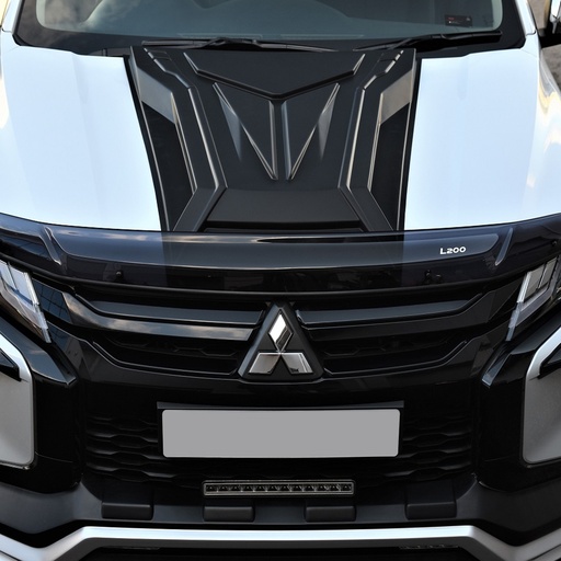 [4M- L200-19BONNSCOOP/SNZ#] Mitsubishi L200 series 6 2019-2021 matt black bonnet scoop vent