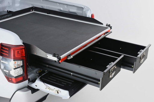 [4M-SLIDINGDECKDRAWSYSTEM#] Sliding deck with twin draw system - roller floor with drawers
