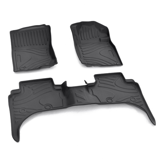 [4M- L20015-3DTRAY#] Mitsubishi L200 D/CAB 2015- series 5-6 3D Premium floor trays - nor rear air con