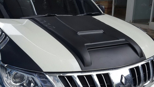[4M-L200-15BONNSCOOPV.2#] Mitsubishi L200 2015-2019 Matte black bonnet scoop vent - full size