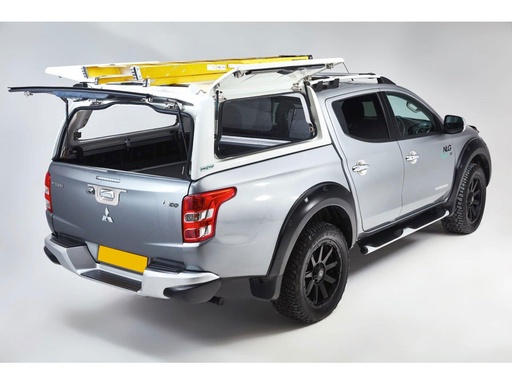[4M-L200-15DCPROTOPGULLW32SOLID#] Pro//Top gullwing canopy with solid rear door in W32 White for the Mitsubishi L200 double CAB 2015-2019