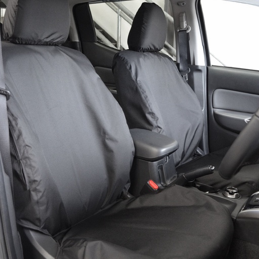 [4M-L200-15TSCF#] Mitsubishi L200 2015-2019 tailored waterproof seat covers - front pair