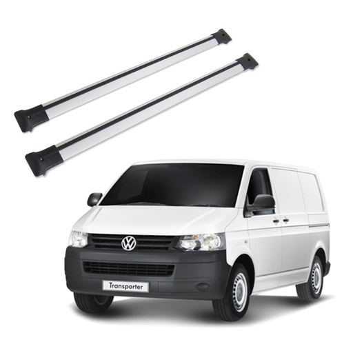 [4M-VWT5XBARSILV#] VW Transporter T5 T5.1 T6 T6.1 silver alloy cross bars