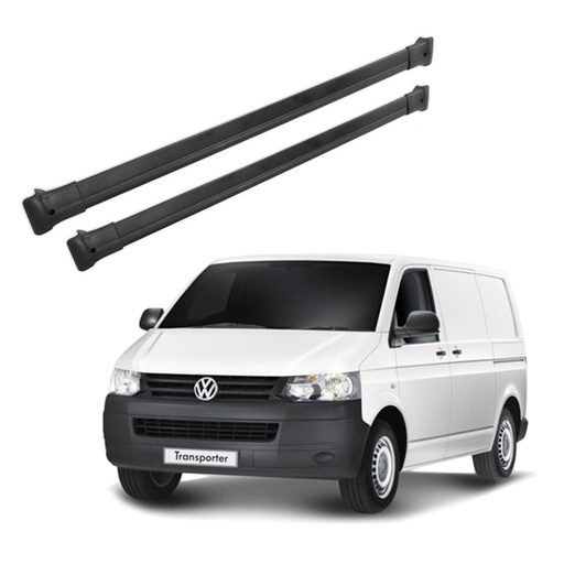 [4M-VWT5XBARBLK#] VW Transporter T5 T5.1 T6 T6.1 black alloy cross bars