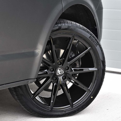 [4M-208.5/5120/65.1/ET38CHRONOS#] VW Transporter 20X8.5 Cades Chronos Jet black alloy wheel