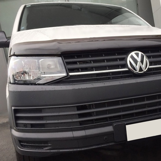 [4M-VWT6BG#] VW Transporter T6 black arcrylic bonnet guard 2016-2019