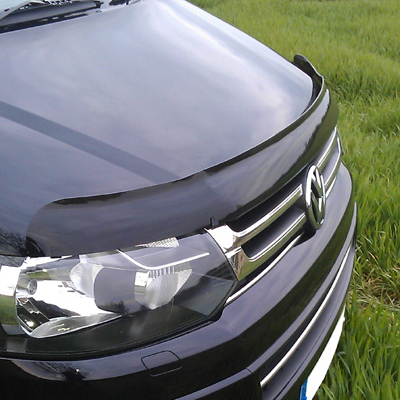 [4M-VWT52BG#] VW Transporter T5.1 Black acrylic bonnet guard 2010-2015