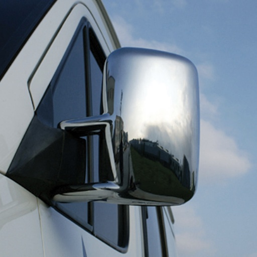 [4M-CRAF1CHRMC#] VW Crafter 2006-2012 Stainless steel mirror covers