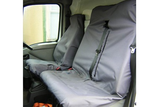 [4M-SEATCOVFRGRVANVWCRAFT06ON#] Grey seat cover set single + twin for the VW Crafter 2006-