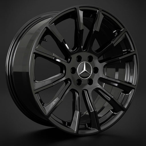 [4M-2096X114ET40CB66.1DENALISATINBLACK#] Mercedes X-Class 20X9 Predator Denali alloy wheel - Satin black