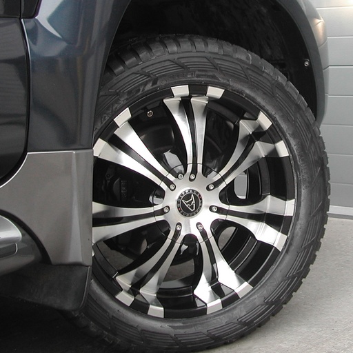 [4M-2086139+20SPIDER#] 20X8 Wolf Spider 7-Spoke alloy wheel 6X139 + 20