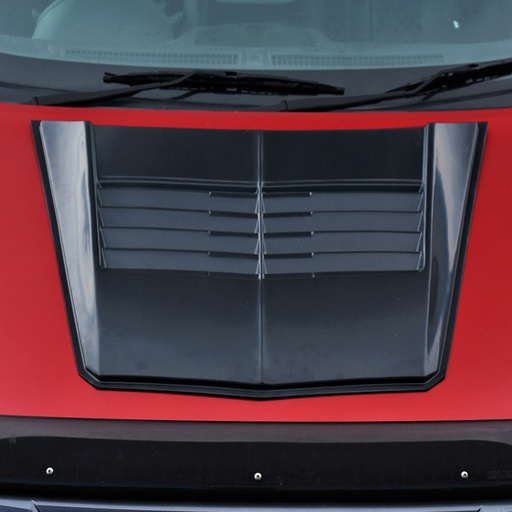 [4M-DMAX-12-CHAP-HOODSCOOPV.1#] Isuzu D-Max 2012-2020 Matte black bonnet scoop