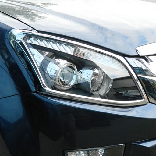 [4M-DMAXCHLC#] Isuzu D-Max 2012-2017 Chrome headlight covers