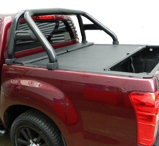 [4M-DMAXDBLROLLBARRL#] Isuzu D-Max 2012-2020 Black single hoop sports roll bar
