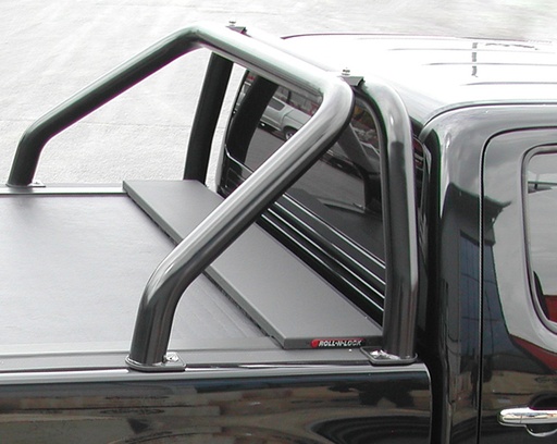 [4M-ROLLBARSINGBLKDMAX#] Isuzu D-Max 2012-2017 Black single hoop sports roll bar