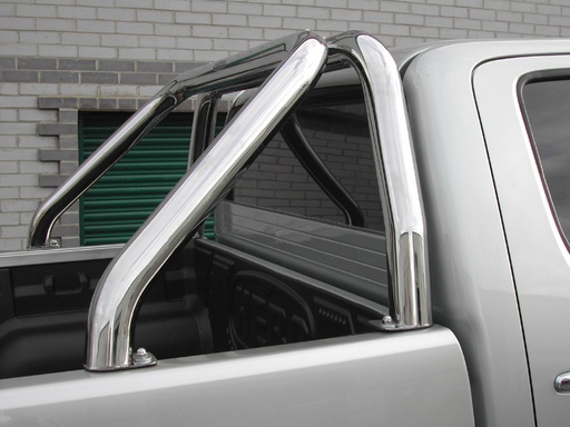 [4M-ROLLBARSSSING1620#] Single stainless steel hoop roll bar for Navara/D-Max/Hilux 6