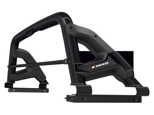 [4M-DMAX-2011-19KEKOROLLBAR#] Isuzu D-Max 2012-2020 76MM black sports roll bar with ABS side accents