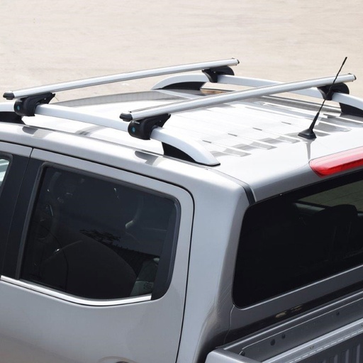 [4M-DMAXUNILONGXBAR-SILV#] Isuzu D-Max double CAB 2012-2020 Cross bars in silver